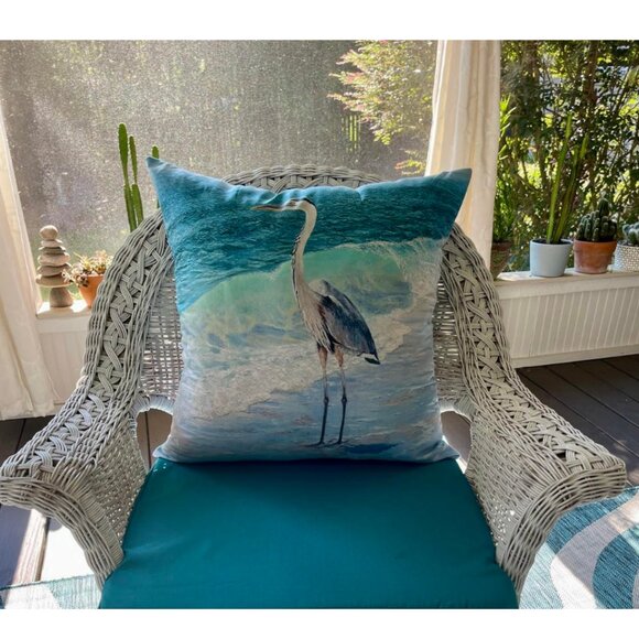 Beach Pillow Covers 2 Soft Cases Set Cottage Coastal Decor Nautical Decoration - Picture 2 of 7